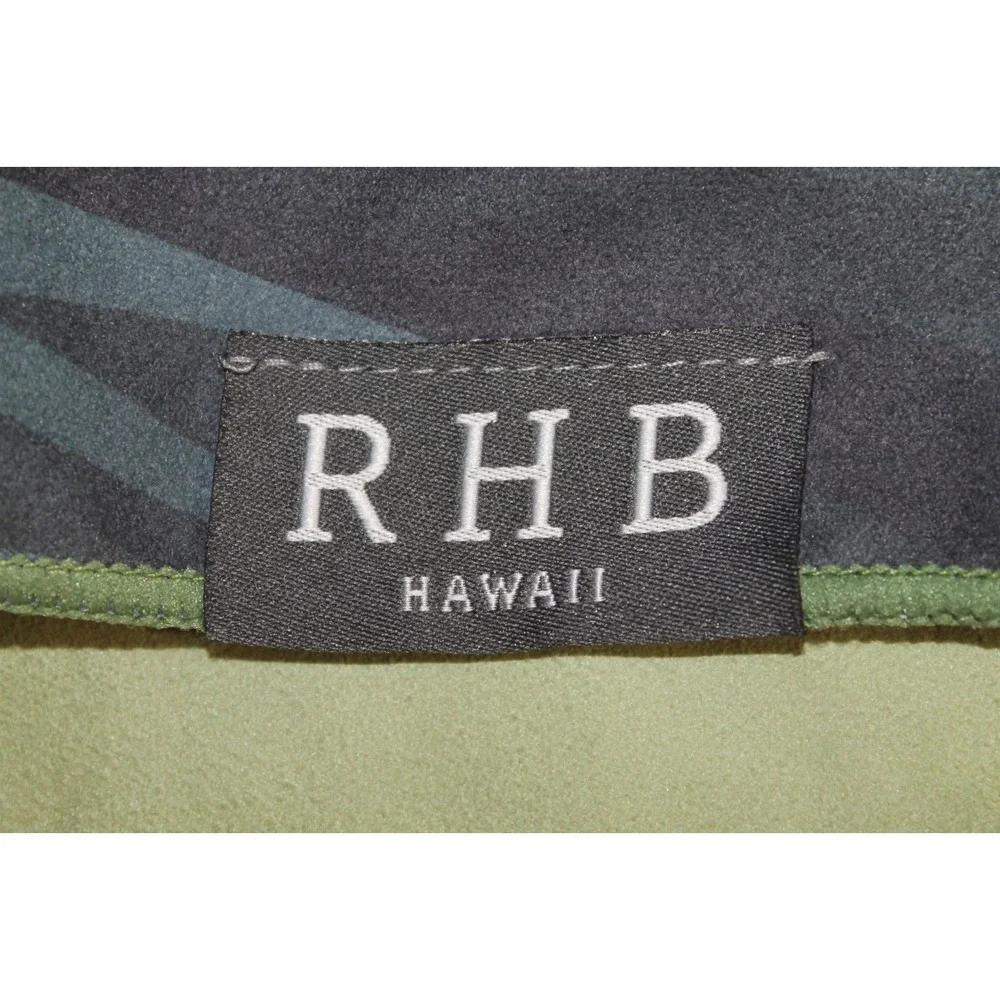 RHB Hawaii Hibiscus Floral Beach Towel Sand Free Quick Dry 63x31 Green Tropical